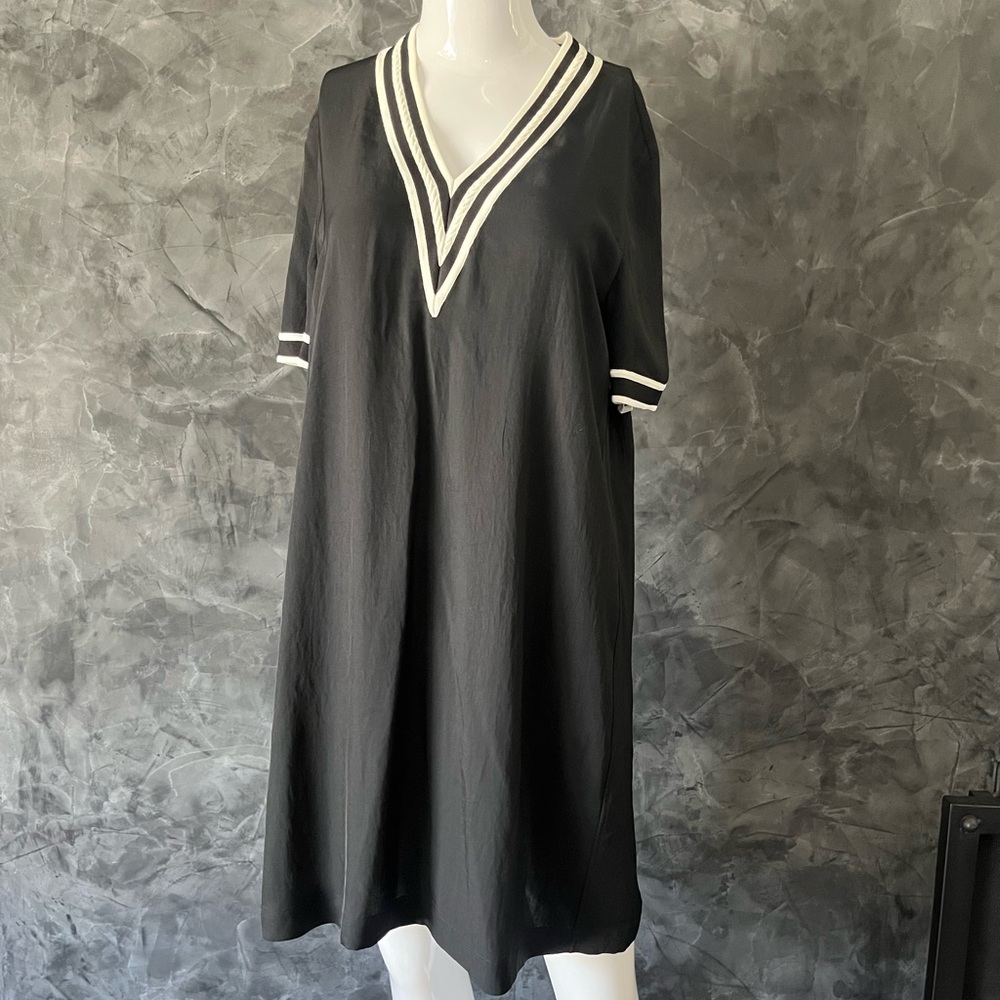 Rag & Bone Black Dress with White Accents
